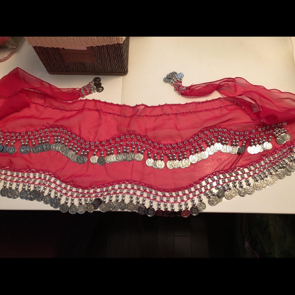 Belly Dance Wrap Baladi Dance Tie-Around-The-Waist Belt
